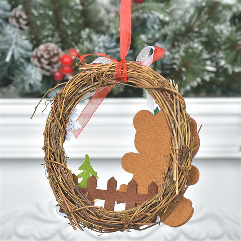 Кольцо из ротанга искусственная гирлянда рамка для сушеных растений домашнего