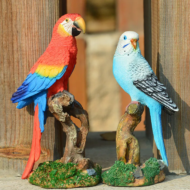 

New bonsai parrot home decorations small ornaments bird model small gift resin crafts