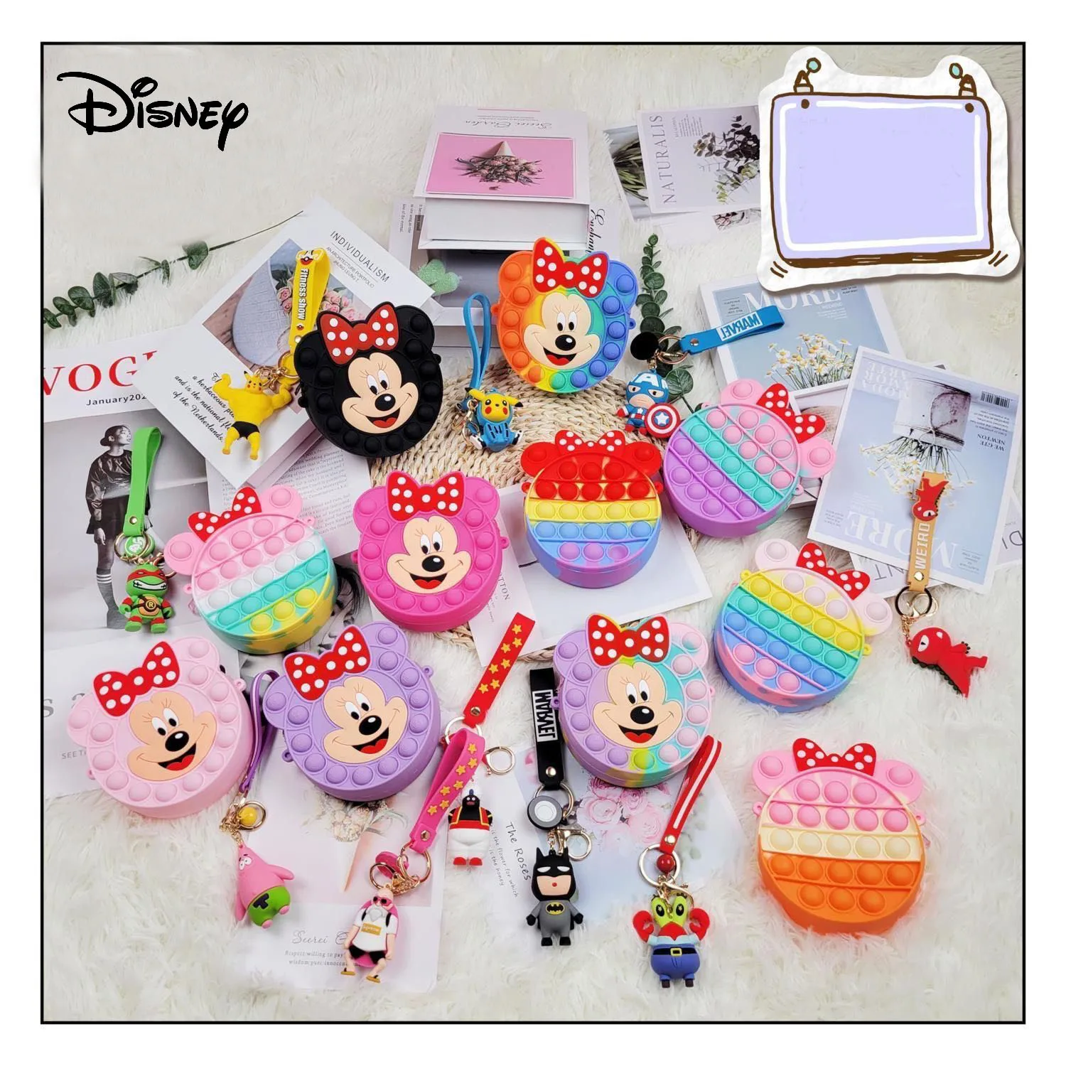 Новая сумка для игрушек декомпрессии с головой Минни-Маус кошелек монет