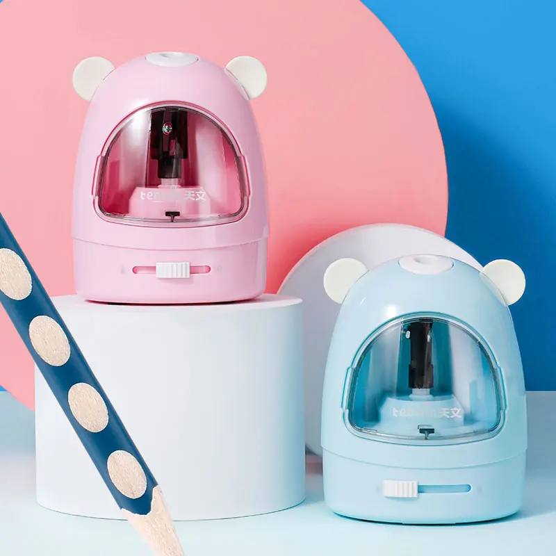 TENWIN 5 цветов мультяшная электрическая точилка для карандашей механические