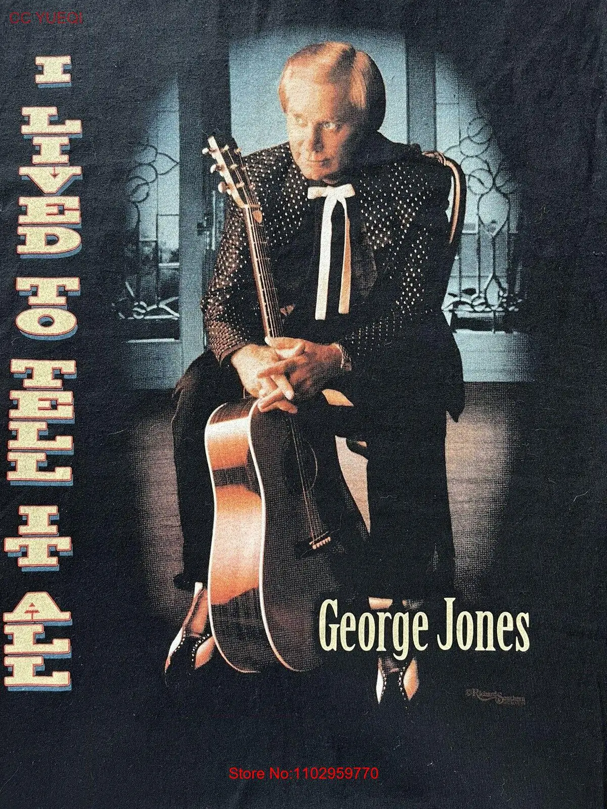 Футболка с графическим принтом группы George Jones Я жила чтобы рассказать это все