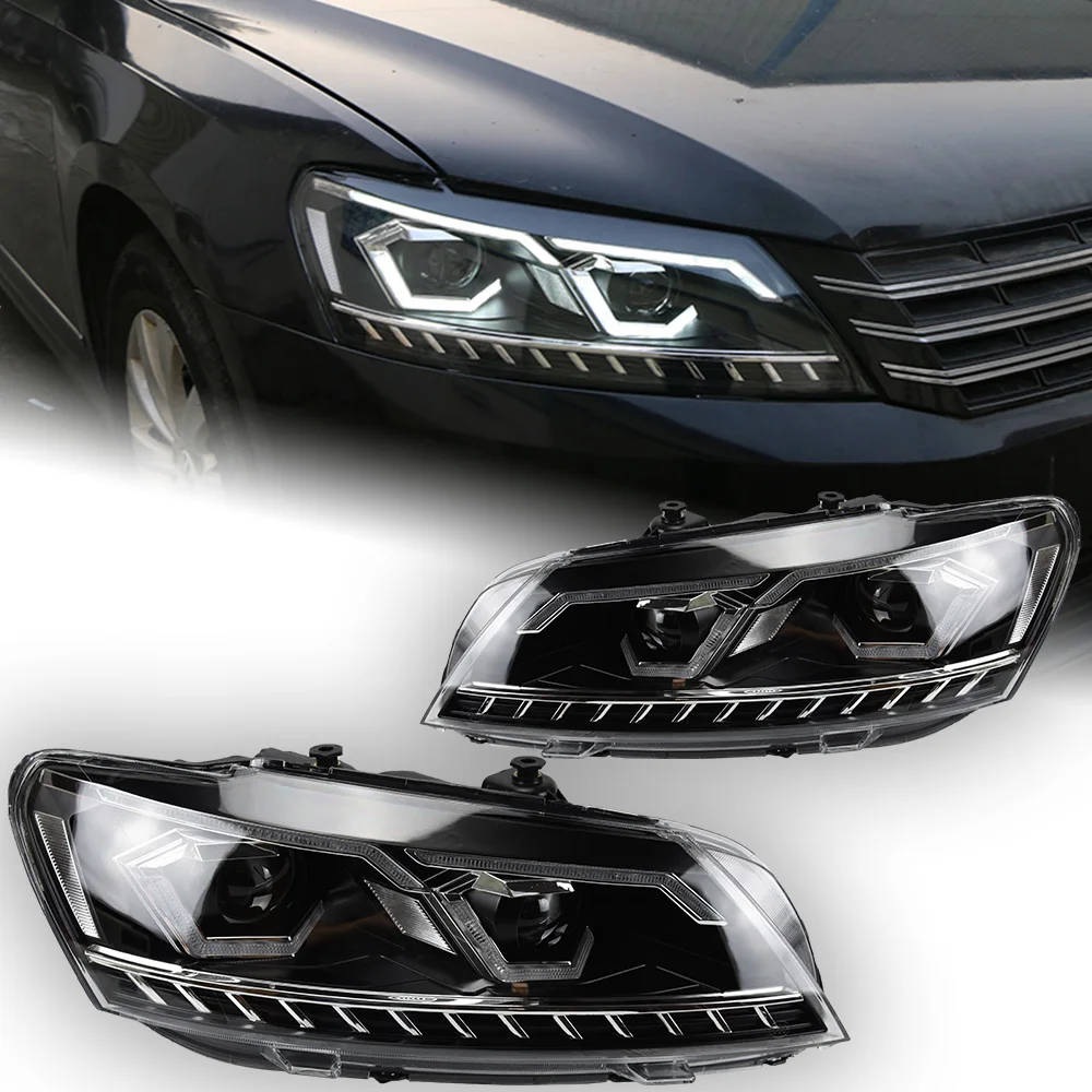 

AKD автостайлинг для VW Passat B7 фары 2011-2016 светодиодный ная фара DRL Hid передняя лампа аксессуары для автомобиля