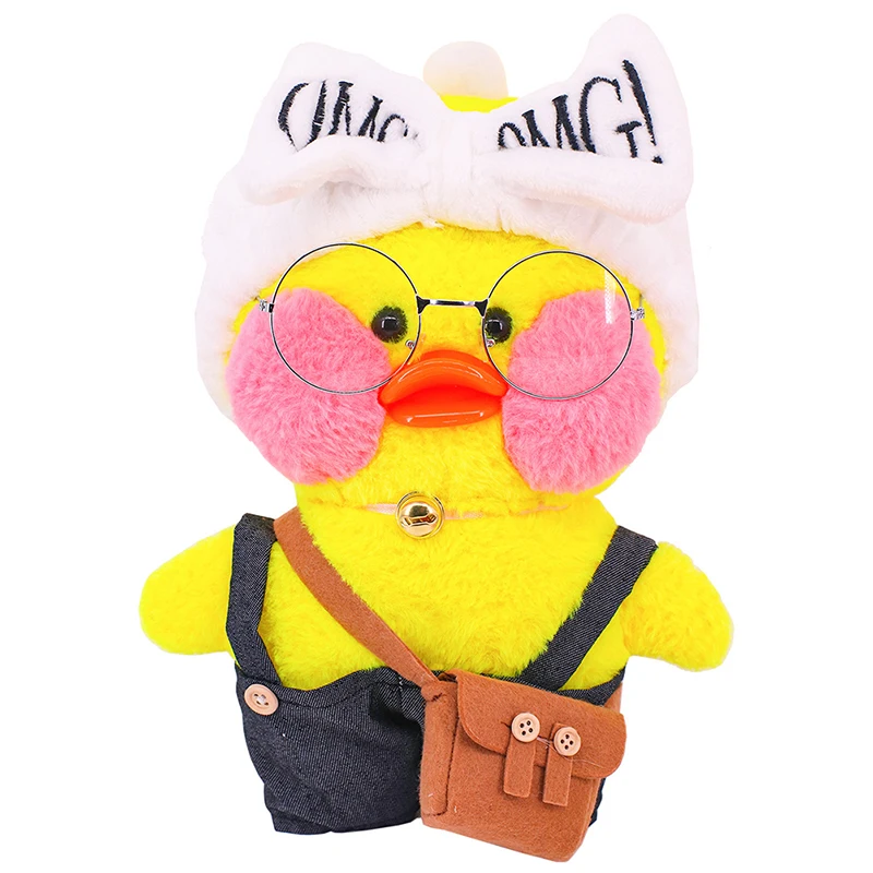 

1PC Mini Ducks Overalls Glasses Doll Hairband Plush Toy Clothes Accessories For 30cm Lafanfan Duck Cafe