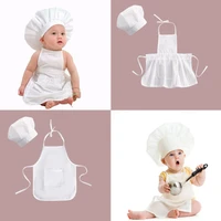 1 set baby chef hat set photographic junior apron children cooking tools girls boys kitchen accessories