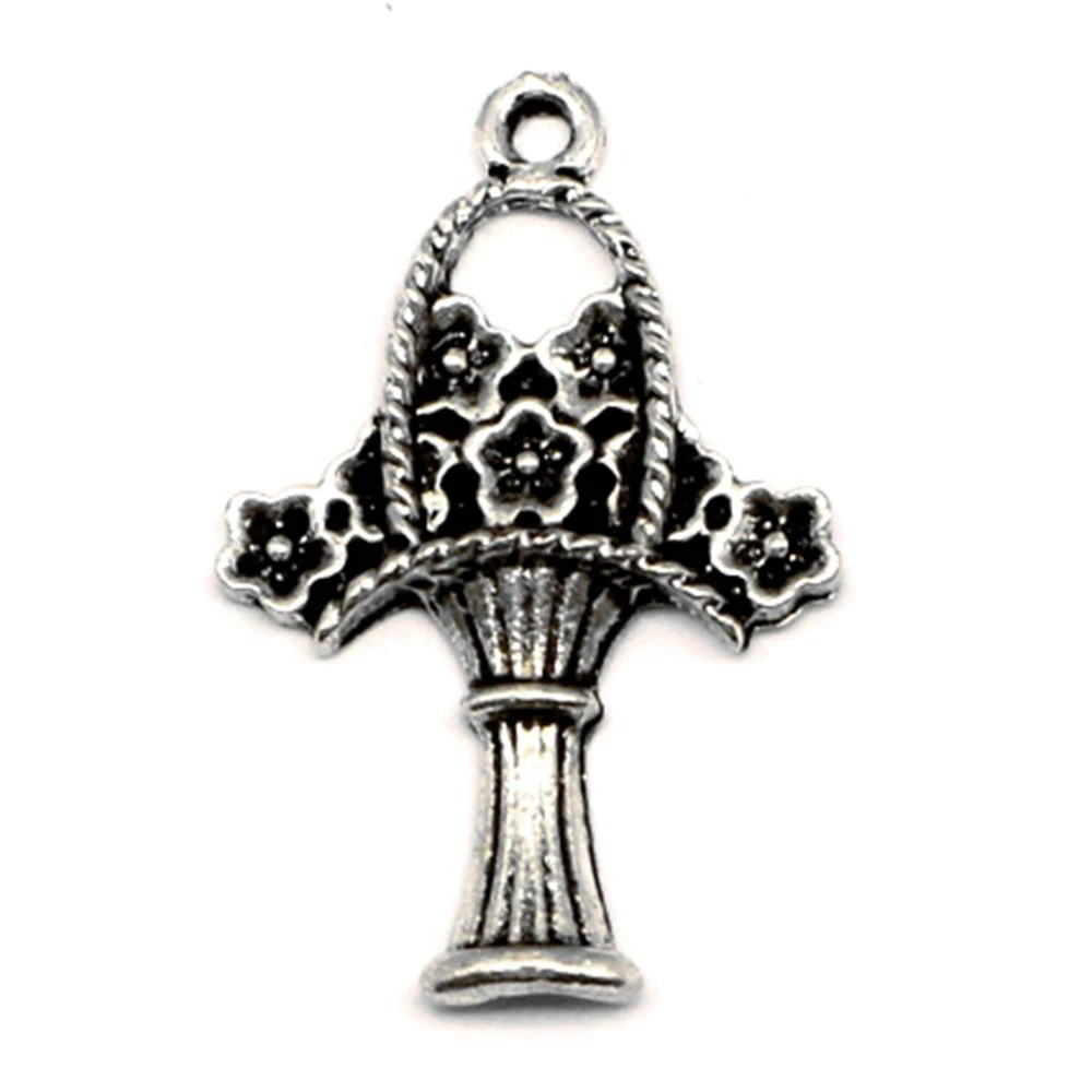 

Bouquet Charm For Making Jewelry Diy Finding 50pcs 18x28mm