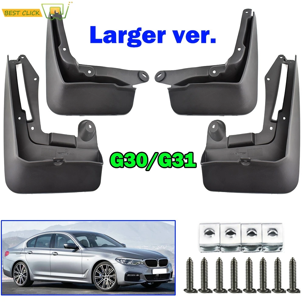 

4 шт литые TPO Брызговики для BMW 5 серии G30 G31 седан Touring 2017 - 2020 Брызговики передние и задние 2018 2019