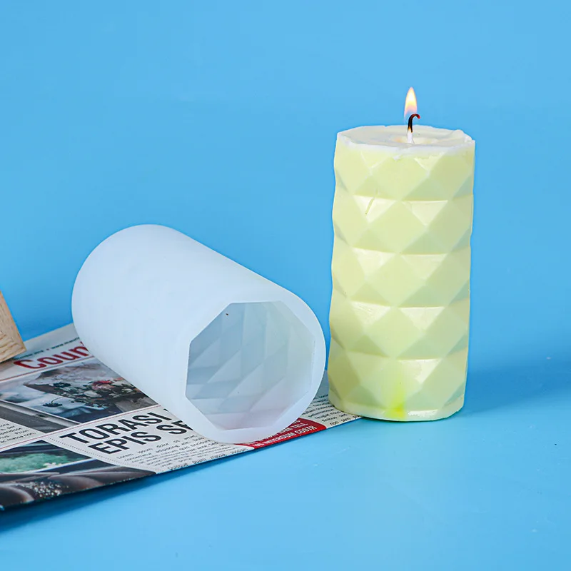 

Pillar Candle DIY Moulds Super Soft Silicone Molds for Making Plaster Ornaments Candles Home Decor Creative Soap Molds DIY