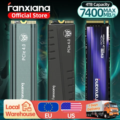 Fanxiang S660/S770/S880 SSD NVMe M2 PCIe4.0x4 1 ТБ 2 ТБ 4 ТБ Внутренний твердотельный накопитель для PlayStation5/PS5 Desktop SSD Жесткий диск