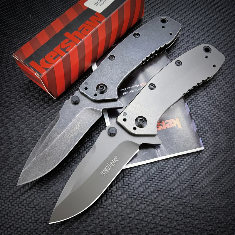 

Kershaw 1556TI Cryo II Pocket Folding Knife Drop-Point Plain Blade 420 Stainless Steel Handle Hunting Stonewash Flipper Knife