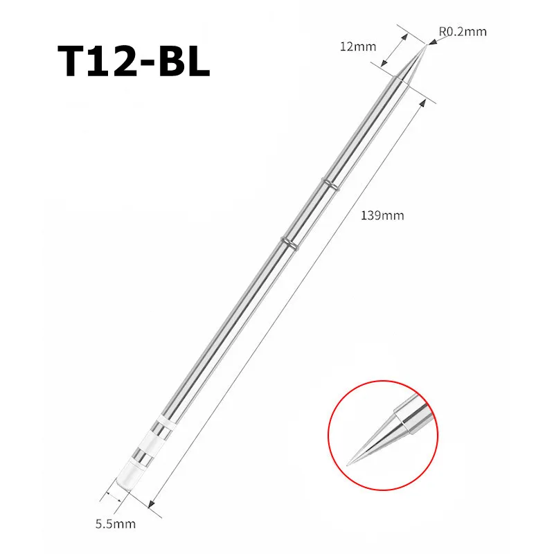 

T12 Soldering Solder Iron Tips T12BL Iron Tip For Hakko FX951 STC AND STM32 OLED Soldering Station Electric Soldering Iron