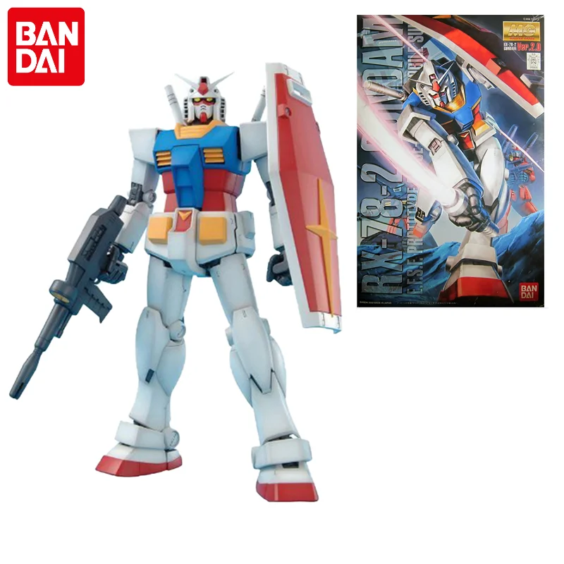 

Original Bandai Gundam Anime Figure MG 1/100 Ready Player One Gundam RX-78-2 2.0 Assembly Model Anime Action Figures Toys 18cm
