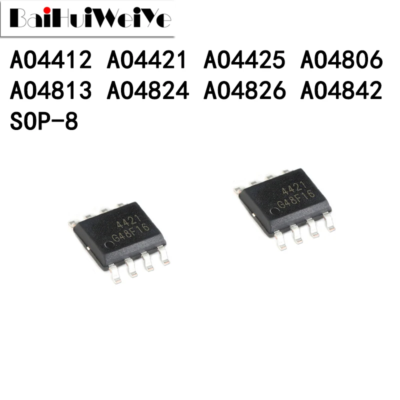 Набор микросхем AO4412 AO4421 AO4425 AO4806 AO4813 AO4824 AO4826 AO4842 SOP-8 SMD, 10 шт.