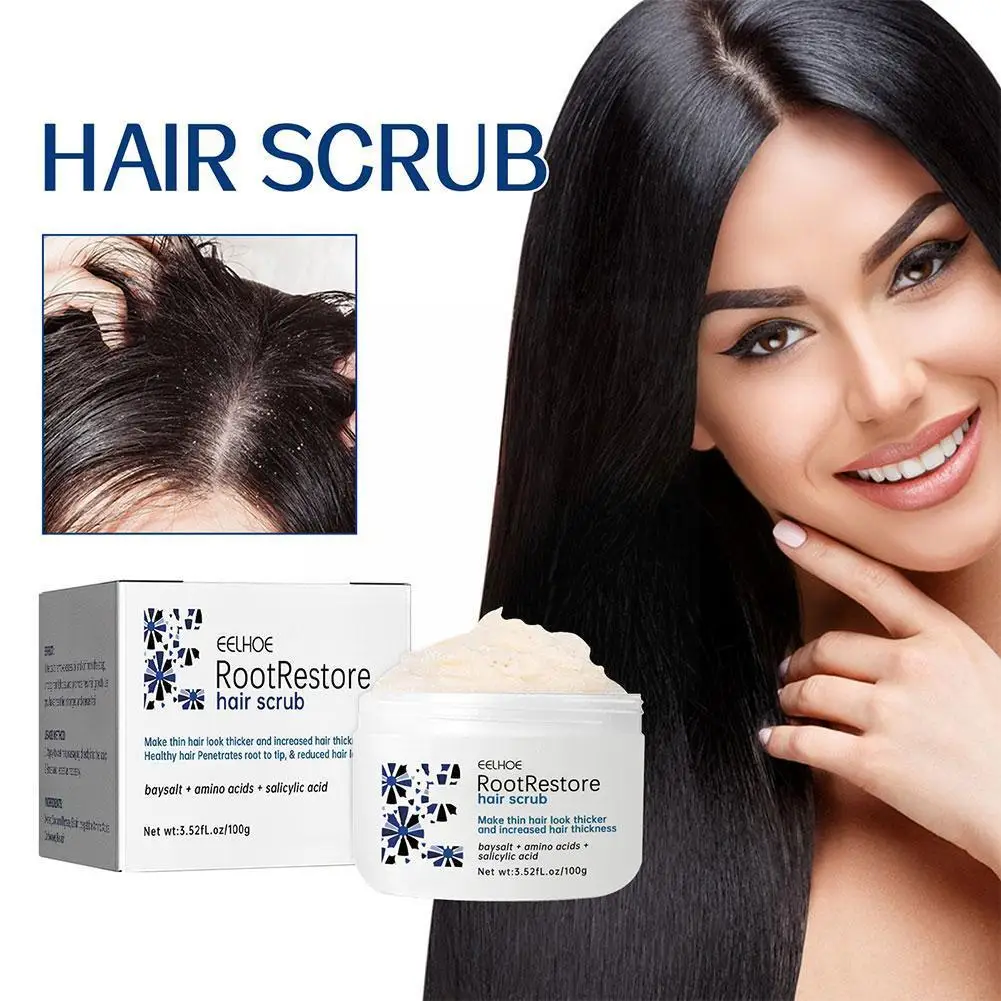 

100G Scalp Scrub Shampoo Cream Sea Salt Scalp Massage Cleansing Moisturizing Hair Scalp Fluffy Scalp Vitamins O7W8