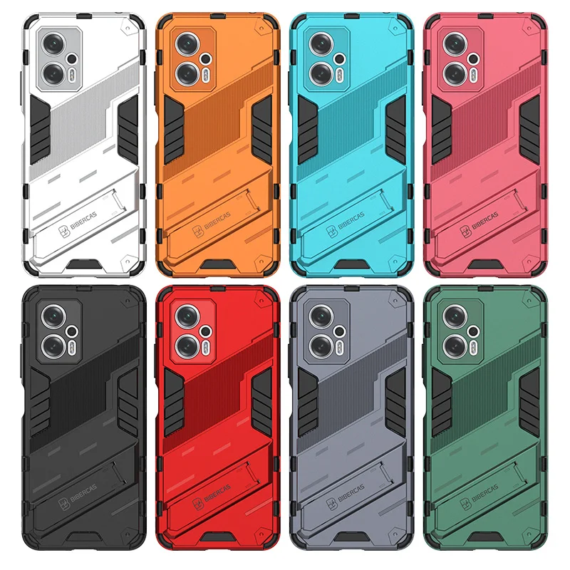 Punk Case Poco X4 GT Cover Case For Poco X4 GT Coque Shell Fundas Armor Shockproof Hard Stand PC Phone Bumper For Poco X4 GT