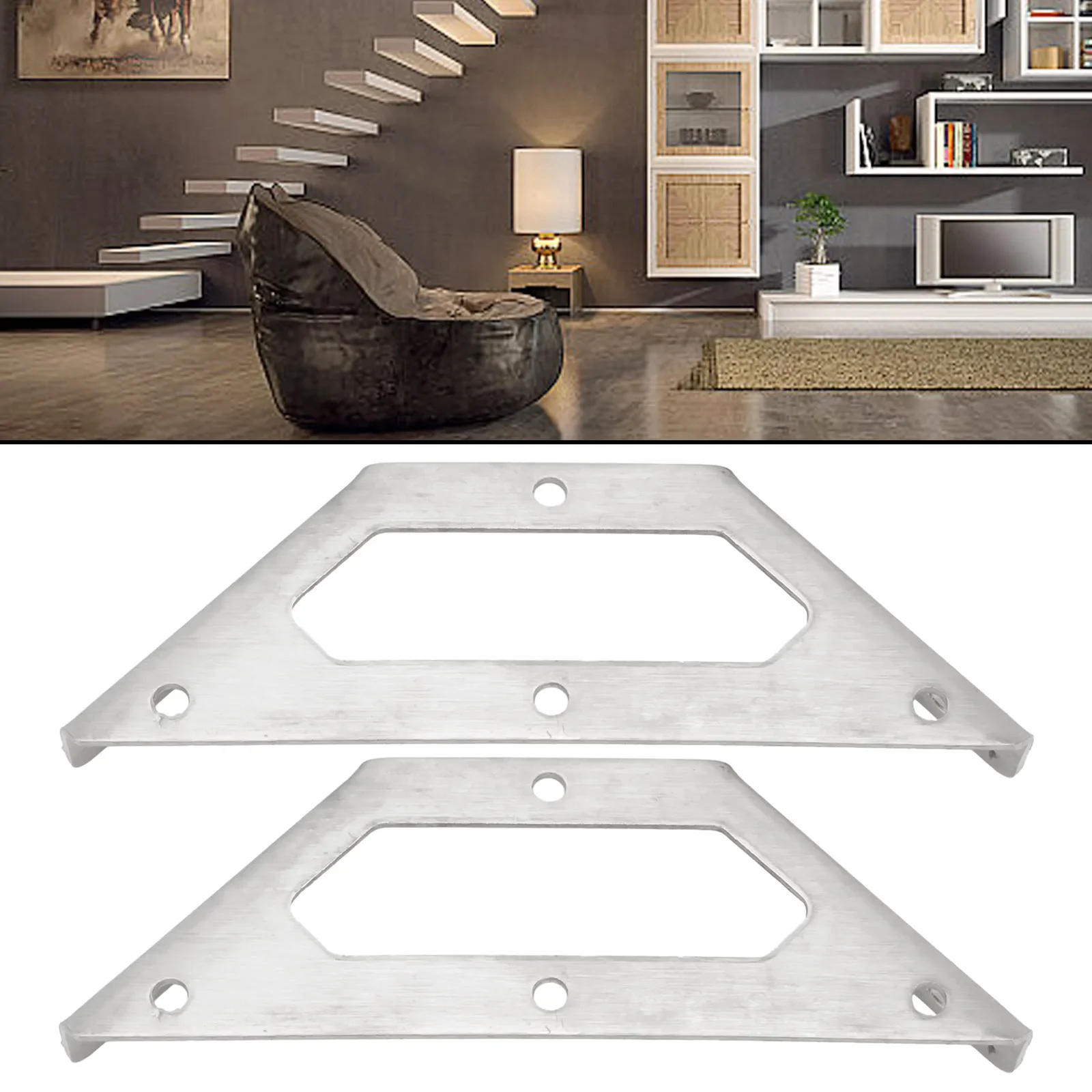 2 шт. угловые кронштейны из нержавеющей стали