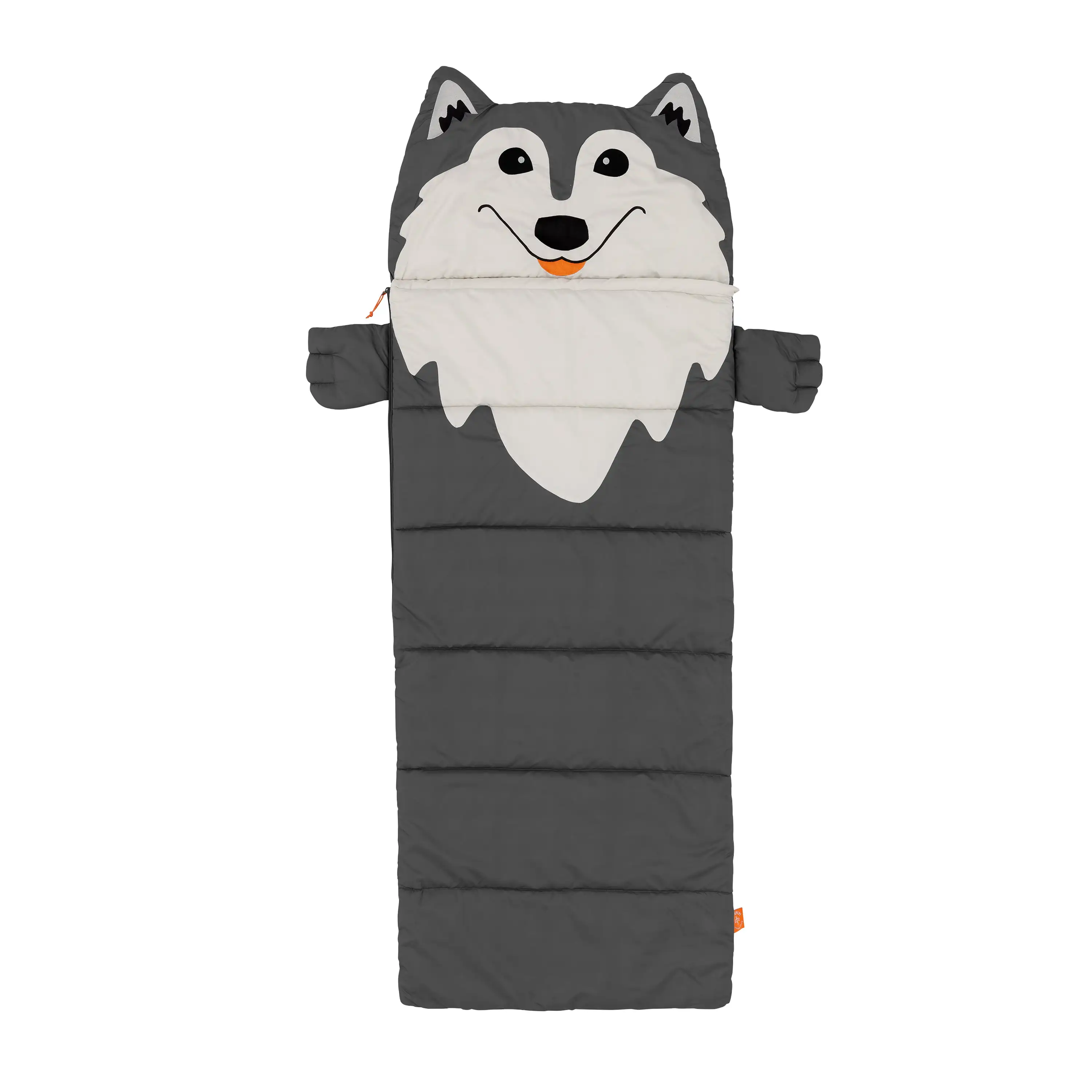 

Aspen the Wolf Kid's Sleeping Bag - Gray (65 in. x 24 in.)
