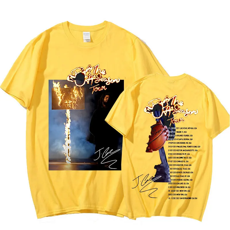 Футболка J Cole The Off Season Tour 2022 мужские и женские футболки с графическим принтом