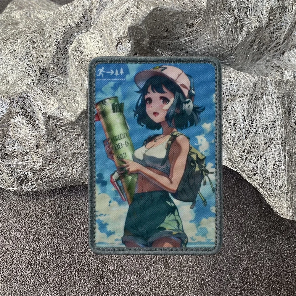 Тактический значок Casper с изображением девушки-воина из аниме челюсти