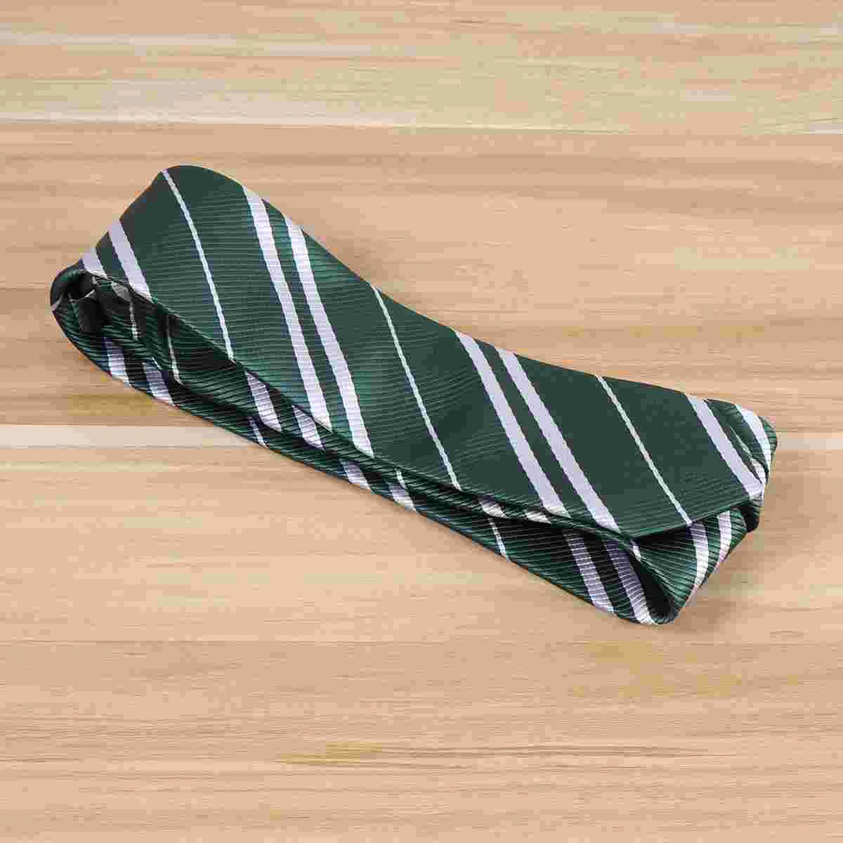 

Cosplay Tie Green Halloween Adjustable Necktie Men Mens Striped Neckties Printed