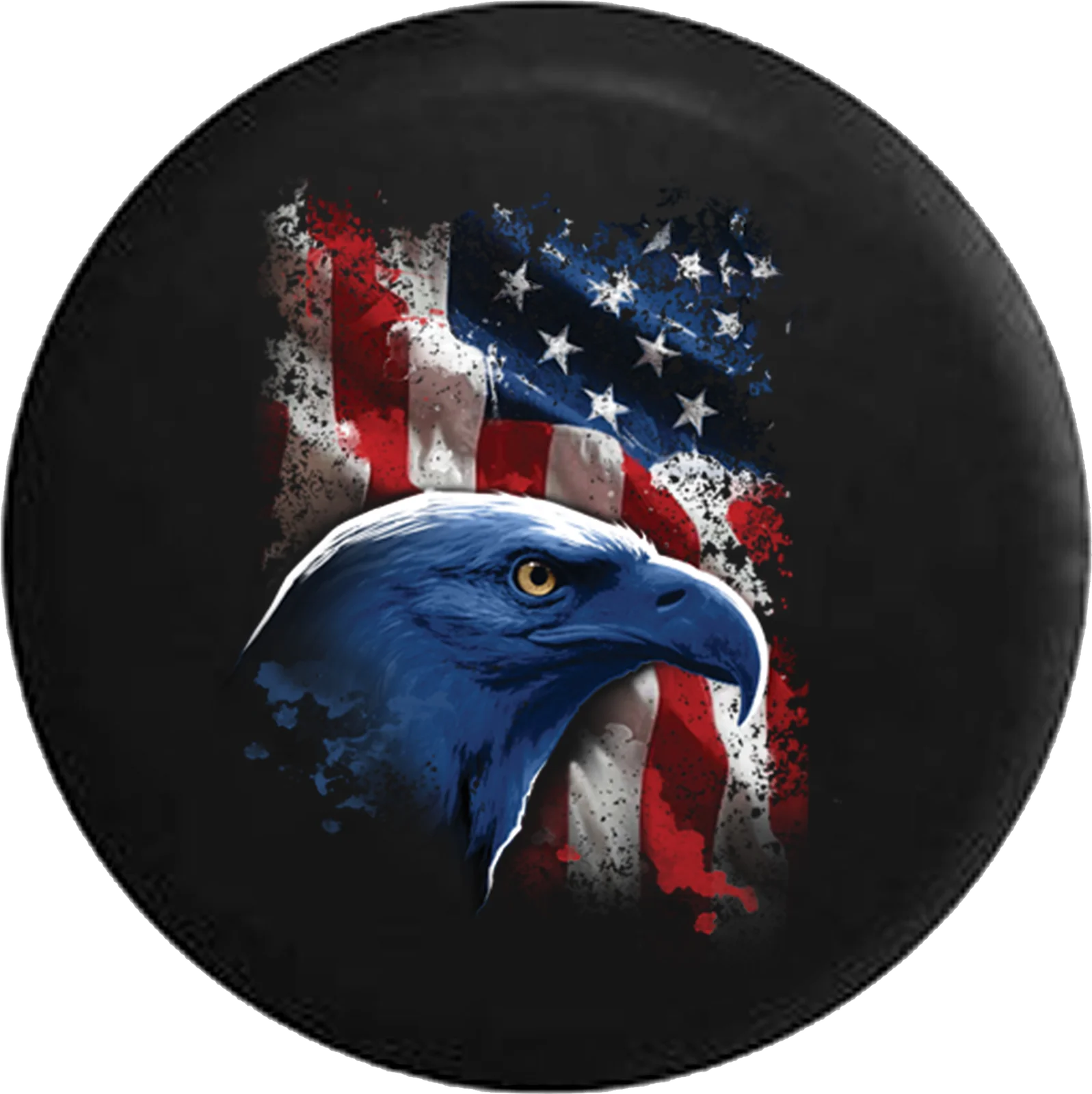 

Крышка запасной шины с американским флагом и орлом, фотокамера для внедорожника или RV