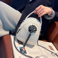 genuine leather mini shoulder bag tassel chain crossbody bag luxury designer shell phone bags soft leather handbag