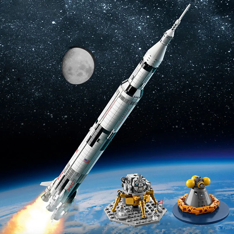 

2009 шт., Детский конструктор Apollo Saturn V 21309 92176 37003