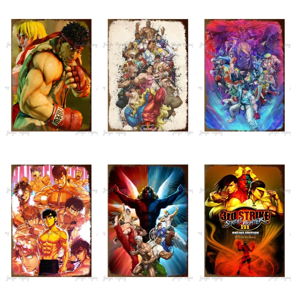 Файтинг экшн-игра японский классический металлический жестяной знак Ретро-постер настенный Декор для дома табличка для комнаты