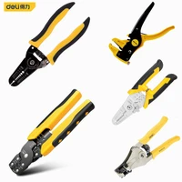 deli 1pcs multifunctional pliers wire stripper multiple styles cable wire cutters electrician tools crimping pliers hand tools