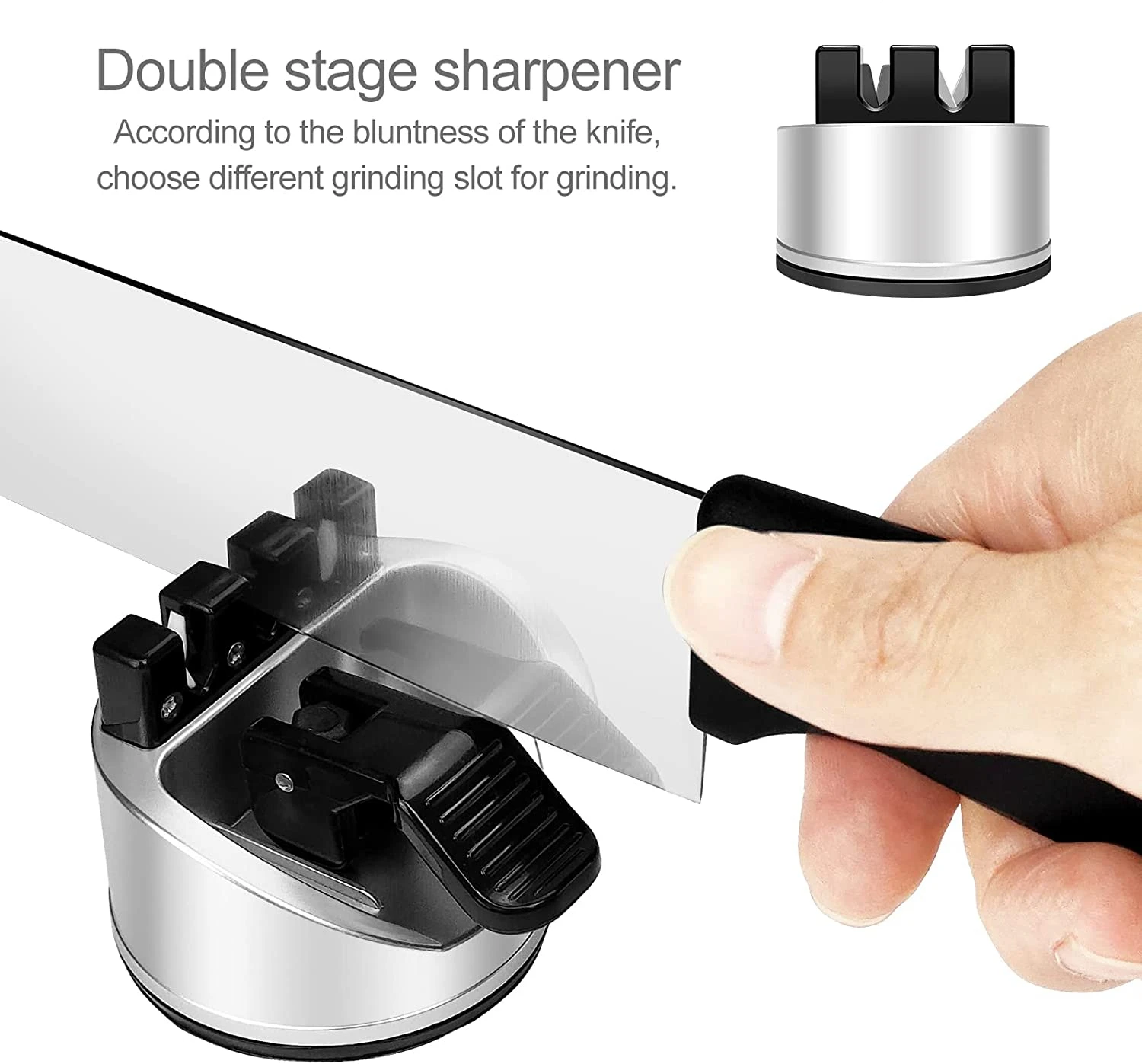 

2/3-Segment Knife Sharpener Chef's Knife Scissors Sharpener for Straight and Serrated Knives,Kitchen Knives Accessories Gadget