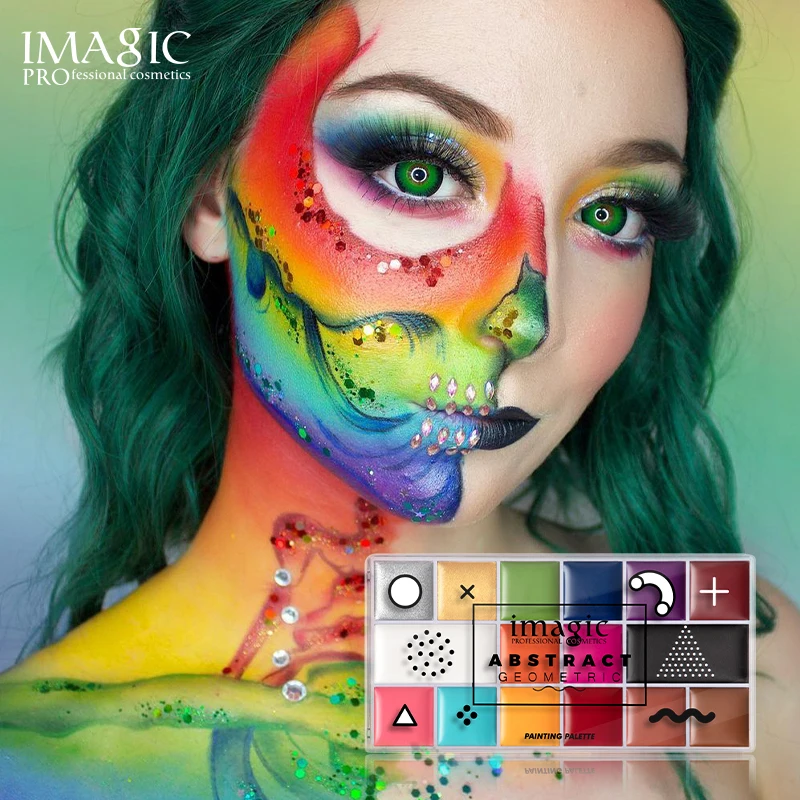 

Safe Kids Flash Tattoo Painting Art Halloween Party Makeup Fancy Dress Beauty Palette Wholesale Child Face Body Painting Oil
