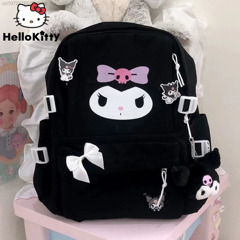 Sanrio Kuromi Kawaii аниме рюкзак для женщин Y2k новый корейский студенческий школьный портфель для колледжа Универсальный дорожный наплечный рюкзак