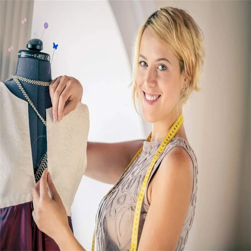 50 шт./коробка Швейные булавки с плоской головкой и прямой иглой для маркировки позиции, самостоятельное изготовление одежды, аксессуары.