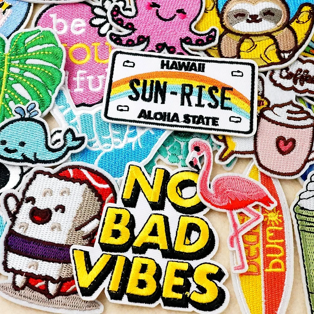 Патчи С мультяшной вышивкой патчи с утюгом для украшения одежды индивидуальные