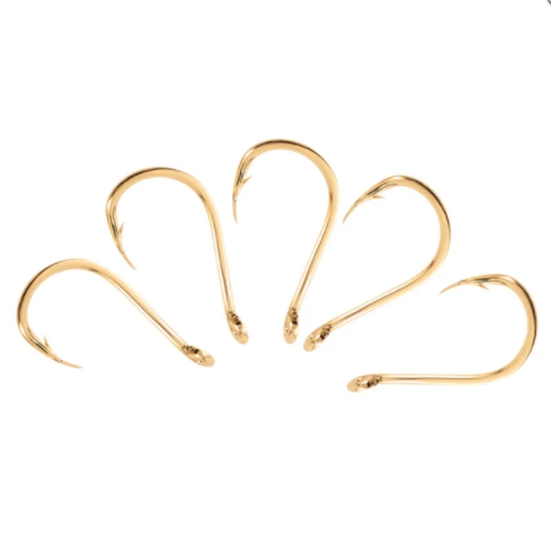 

1000 Bulk Golden Fishing Hooks No. 3-12