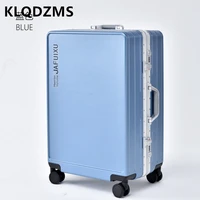 klqdzms luggage tide aluminum frame mute wheel travel box 20 inch cabin suitcase student 26 inch password trolley case female
