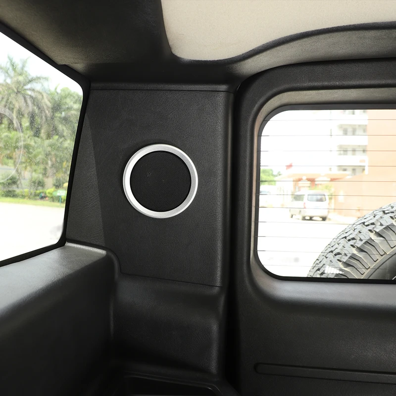 

For 2003-2007 Hummer H2 aluminum alloy silver car styling trunk horn ring cover sticker car interior accessories