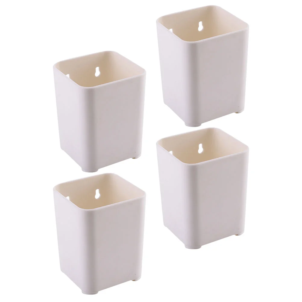 

4 Pcs Storage Finishing Pen Holder Desk Organizer Fountain Remote Control Plastic Table Office Bins