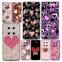 heart love and flower phone case for huawei y6 y7 y9 2019 y5p y6p y8s y8p y9a y7a mate 10 20 40 pro rs soft silicone