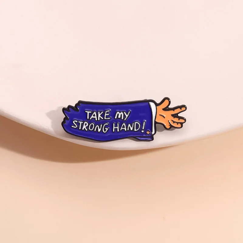 Возьмите мою сильную руку твердая эмалированная булавка ужас Mivie значок