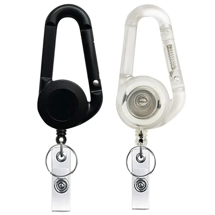 

2023 New ID Card Key Chain Lanyard Clip Key Ring Retractable Pull Name Tag Recoil Badge Belt Rope Holder