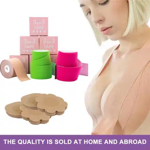 1 Roll Boob Tape Bras Women Breast Nipple Covers Adhesive Breast Pasties Invisible Push Up Chest Lifter Strapless Bralette Pad