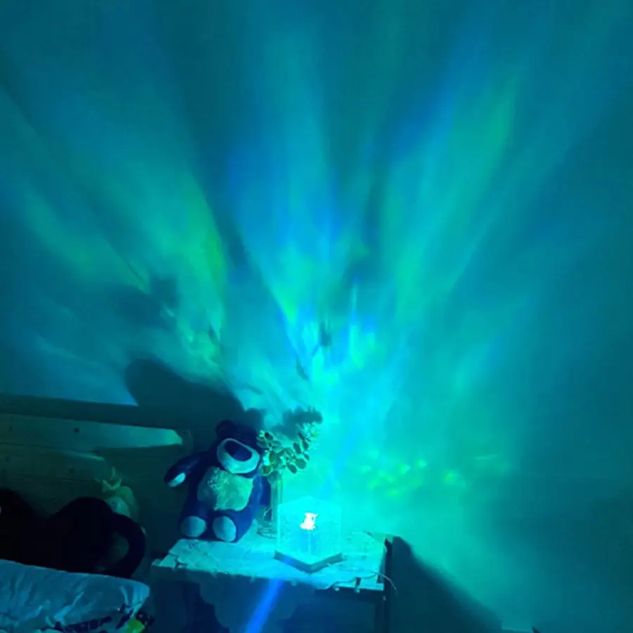 Динамический Вращающийся Проектор Ночник Хрустальный Водный Узор Декоративная