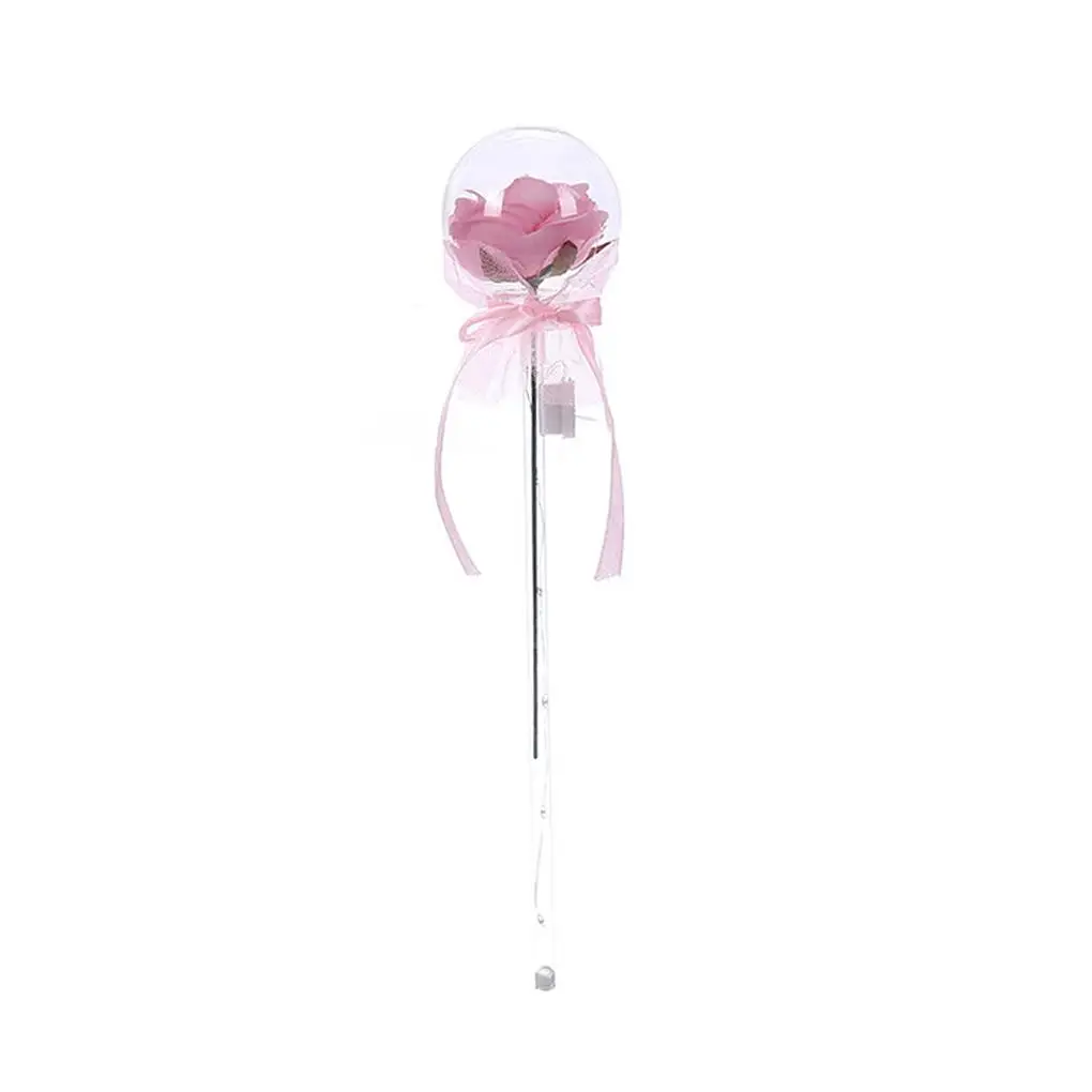 

Diy Led Light with Rose Flower Balloons Birthday Decoration Transparent Balls Led Luminous Balloon Rose Bouquet Party Decoration