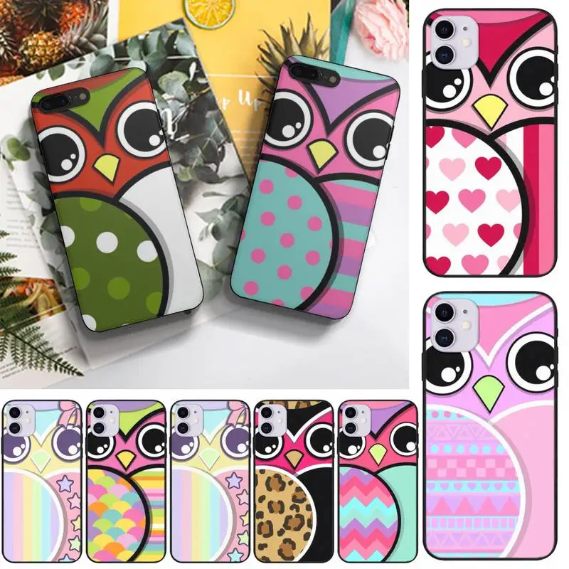 

Cute Cartoon Owl Art Phone Case For HUAWEI P10 P20 P30 P40 Mate 30 40 Lite Pro Fundas Shell Cover