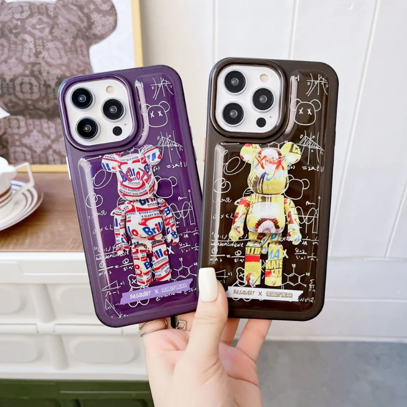 

Air Cushion Graffiti Fashion Bear Phone Case Cover for IPhone 11 12 13 14 Pro X XR XS Max Shockproof Case for IPhone 14 Cases