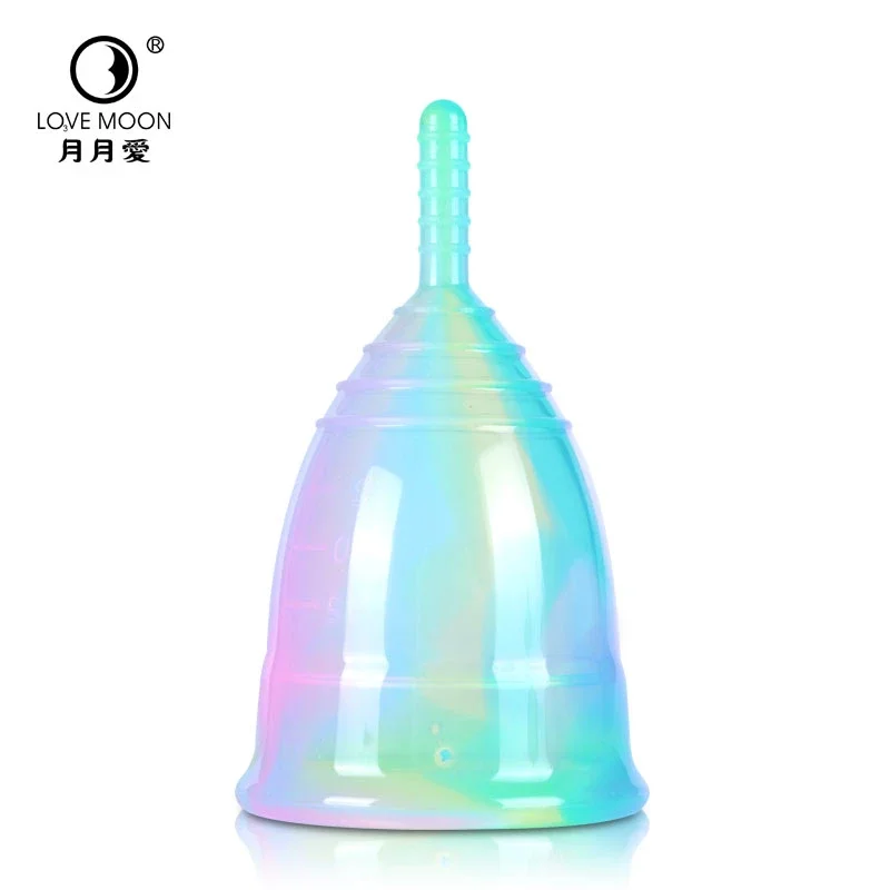 10 шт. Женская менструальная чаша радужного цвета