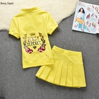 juicy apple tracksuit womens new fashion summer and autumn fashion sexy turn down collar skirt short sleeve t shirt two piece