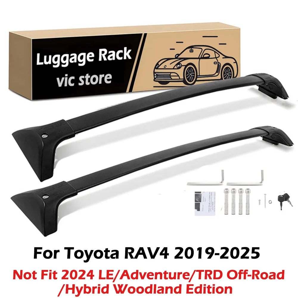 

Поперечные перекладины багажника на крышу для Toyota RAV4 2019-2025 (не подходят для 2024 LE/Adventure/TRD Off-Road/Hybrid Woodland Edition) с замком