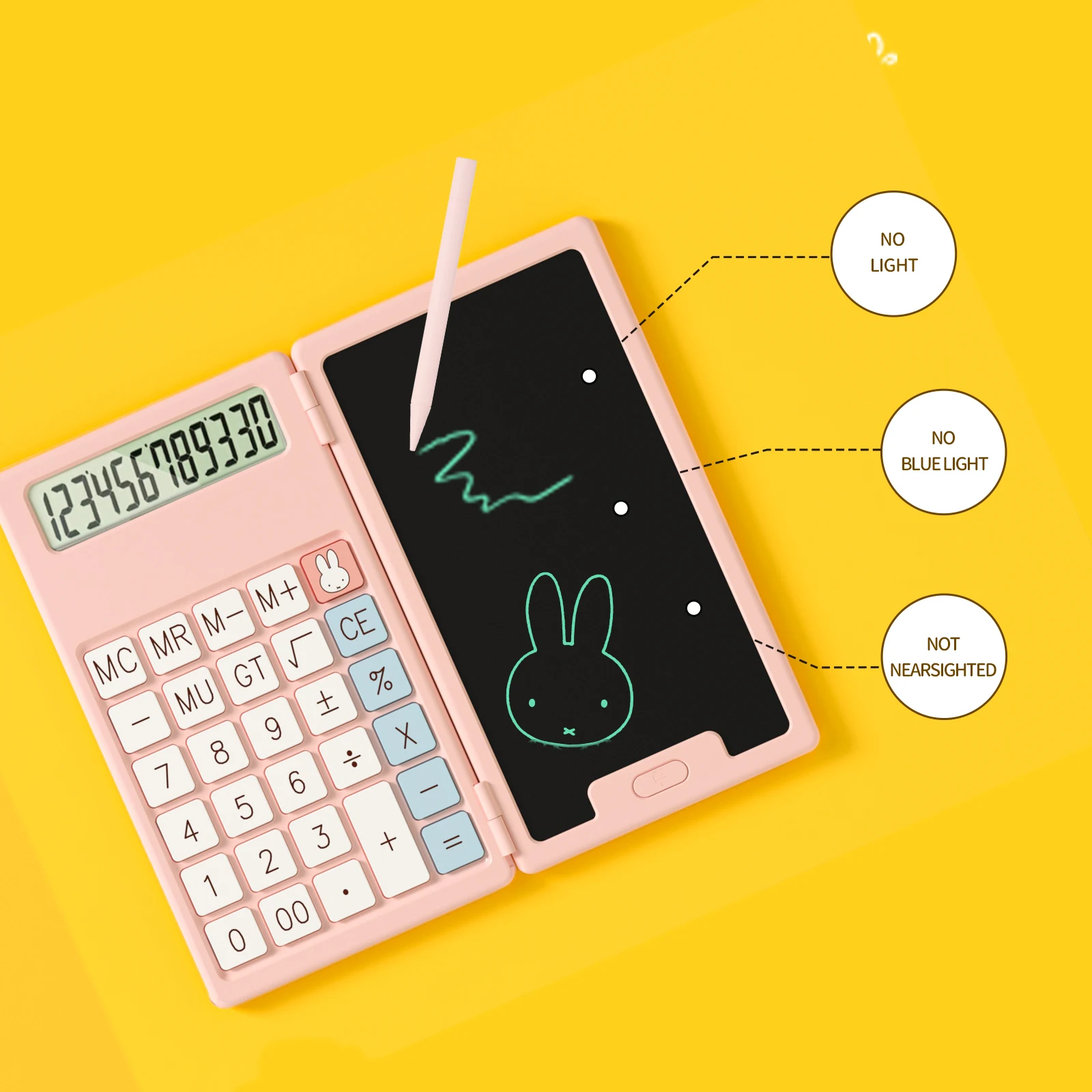 Miffy портативный калькулятор ЖК-экран планшет для письма складной научный