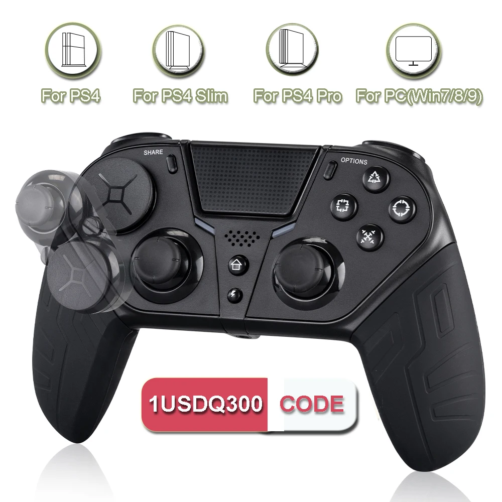 

Wireless Bluetooth Controller For PS4/PS4 Slim/Pro Game Console PC Controller Joystick Gamepad With Turbo Programmable Button